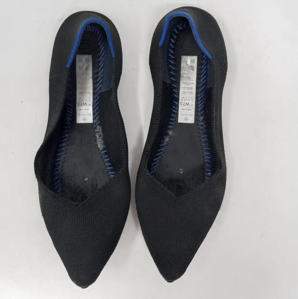 Black Pointy Rothys Size 7.5 - Picture 3 of 8
